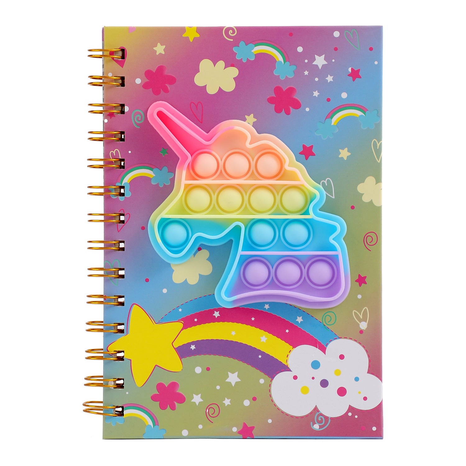 Wholesale Silicone bubble decompression notebook unicorn coil handbook